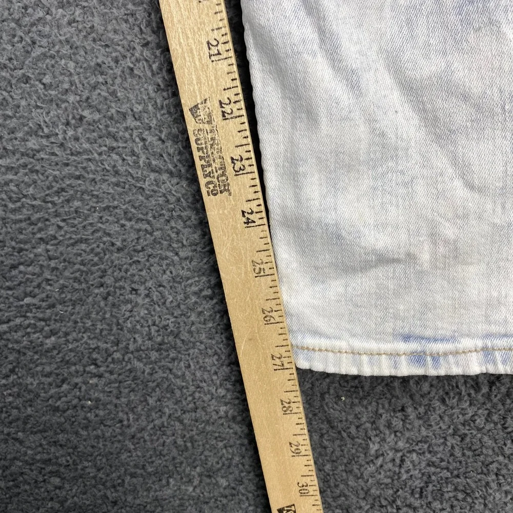 lei Juniors Size 11 Light Wash Distressed Ripped‎ Denim Jeans Button Fly